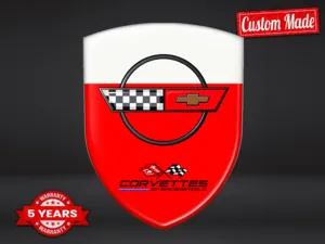 Corvette Sticker Porte Auto Sport Étoile Personnalisable